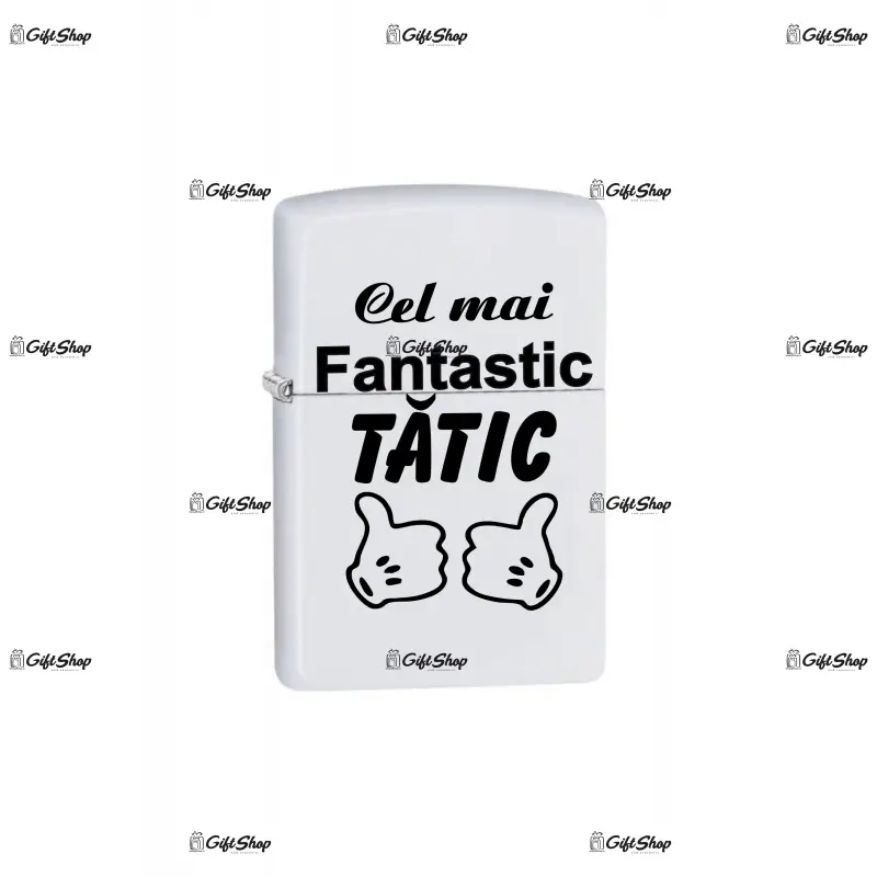 Cel mai fantastic tatic, bricheta metalica gravata laser cu mesaj
